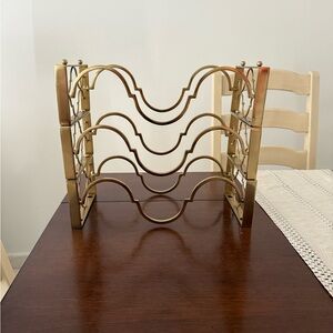 Anthropologie Gold Wine Rack